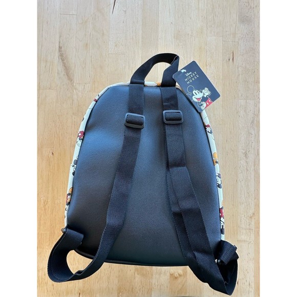 Bioworld Disney Mickey Mouse Print Mini Backpack White Brand New - Picture 4 of 8